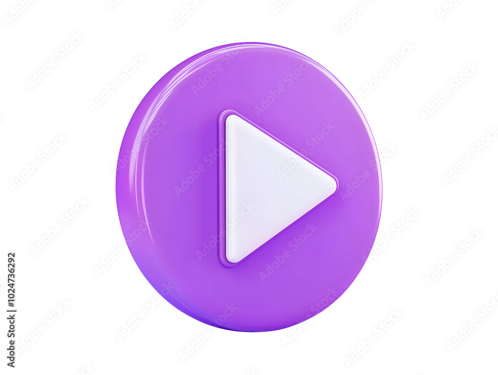 Play button 3d icon isolated on transparent or white background, png Play button 3d icon isolated on transparent or white background, png