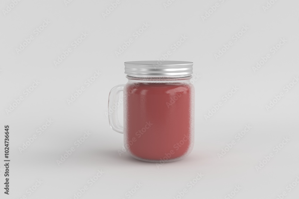 Realistic Mason Drinking Glass Jar Mockup for Customizable Branding Presentations Realistic Mason Drinking Glass Jar Mockup for Customizable Branding Presentations