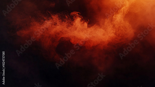 foggy background with dark orange and black colors, Halloween background