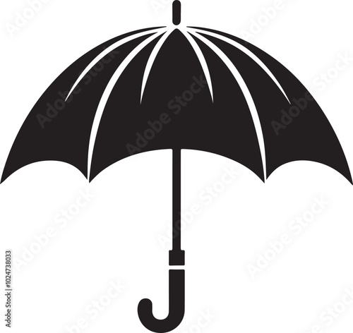 Vector illustration of opened umbrella
