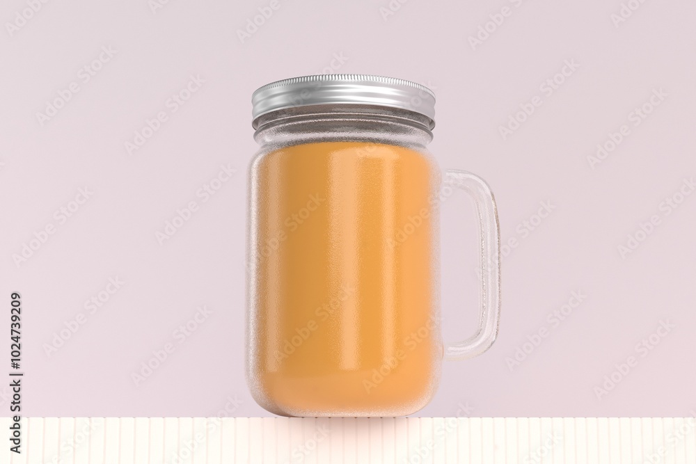 Realistic Mason Drinking Glass Jar Mockup for Customizable Branding Presentations Realistic Mason Drinking Glass Jar Mockup for Customizable Branding Presentations