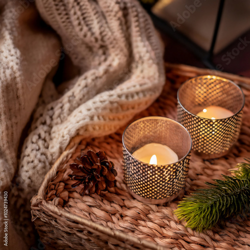 Warm and cosy Christmas scene