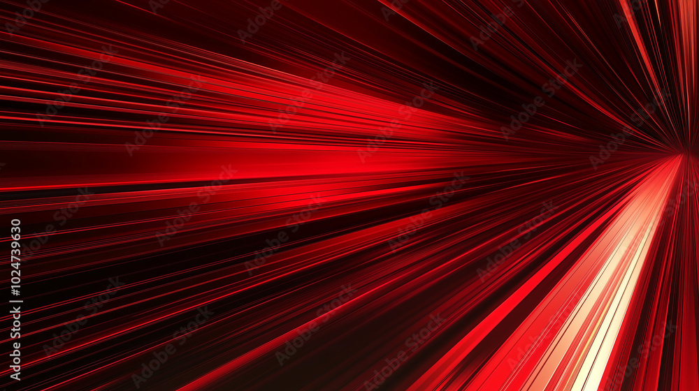 Fototapeta premium Rote Speedlines vor einem schwarzen Hintergrund 