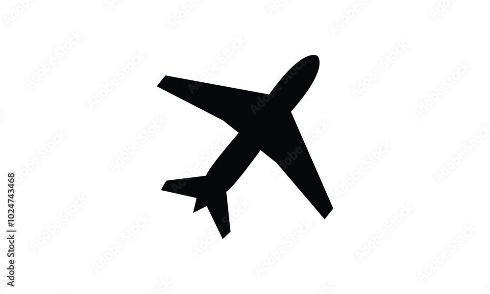 Airplane aviation flat icon. vector Airplane aviation flat icon. vector