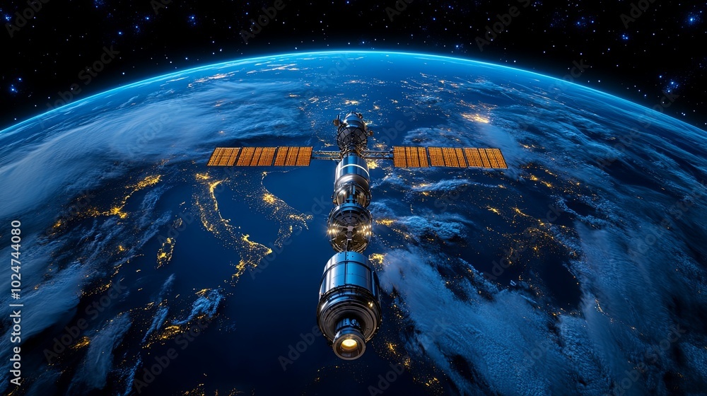 Space Station Above Earth in Stunning CGI