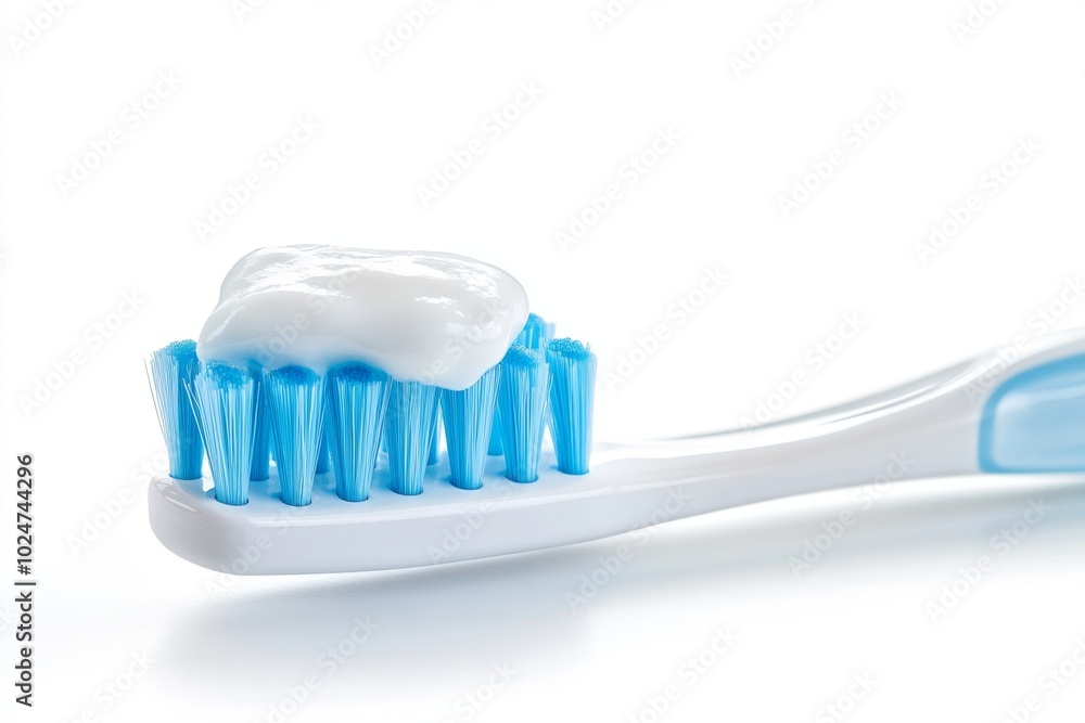 Toothpaste toothbrush. New toothbrush with toothpaste close-up isolated on a white background. Dental healthcare concept. Accessories for keeping teeth health. Dental hygiene objects. Teeth brushing Toothpaste toothbrush. New toothbrush with toothpaste close-up isolated on a white background. Dental healthcare concept. Accessories for keeping teeth health. Dental hygiene objects. Teeth brushing
