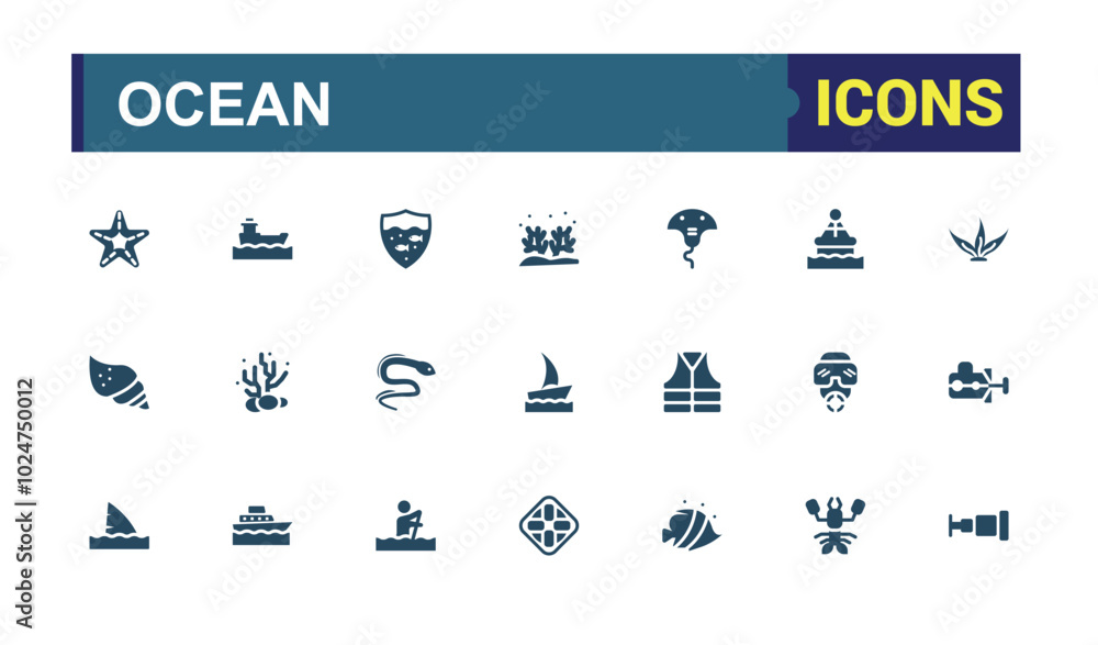 Set of solid beach Icons. Simple style filled icons pack. Ocean, sea, wave and more, Editable and pixel perfect, Vector illustration. Set of solid beach Icons. Simple style filled icons pack. Ocean, sea, wave and more, Editable and pixel perfect, Vector illustration.