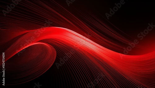 abstract red trapcode mir isolated on black abstract dark gradient light trails futuristic background photo