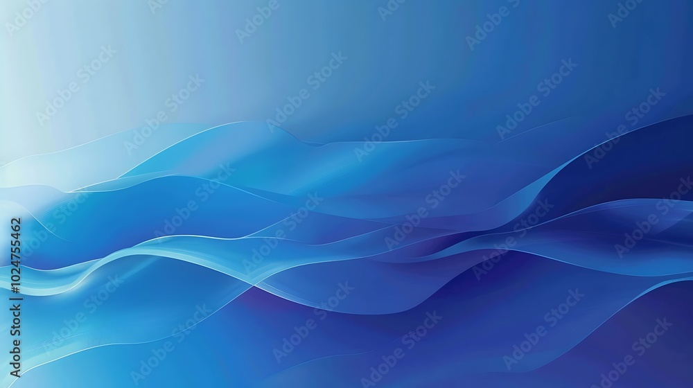 Fototapeta premium Design a modern and clean vector background using a gradient mesh technique blending light blue at the top left corner into dark blue at the bottom right corner for graphic resources