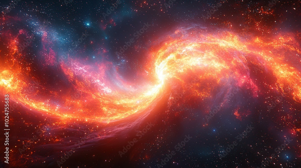 A breathtaking view of a colorful galaxy filled with vibrant orange and purple hues, stars scattered in the cosmos, illustrating the beauty of space. A breathtaking view of a colorful galaxy filled with vibrant orange and purple hues, stars scattered in the cosmos, illustrating the beauty of space.
