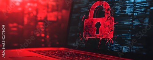 Cracked Padlock Symbol on L...