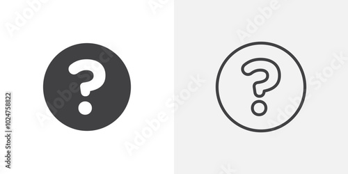 Question icon isolated on the white background.