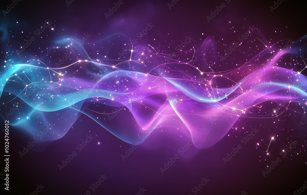 a vibrant display of neon lights and sparkles in a dark purple background. a vibrant display of neon lights and sparkles in a dark purple background.