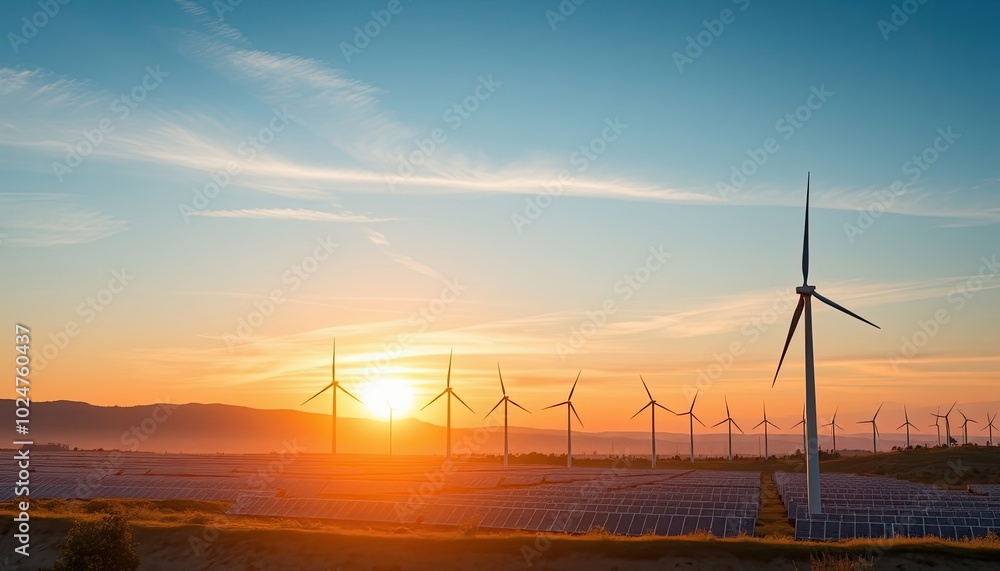 Obraz premium Smart grid technology for renewable energy management with interactive displays and real-time monitoring, offering advanced technology for sustainable power distribution. AI-generated