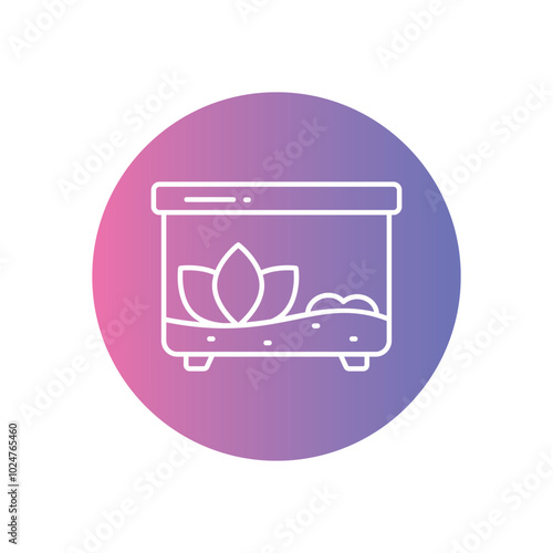 Terrarium vector icons stock illustration