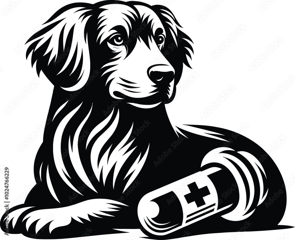 Fototapeta premium illustration of a dog