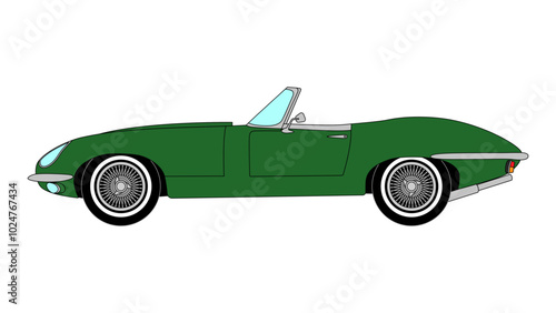 Jaguar E-type convertible 
Classic British cabriolet 
