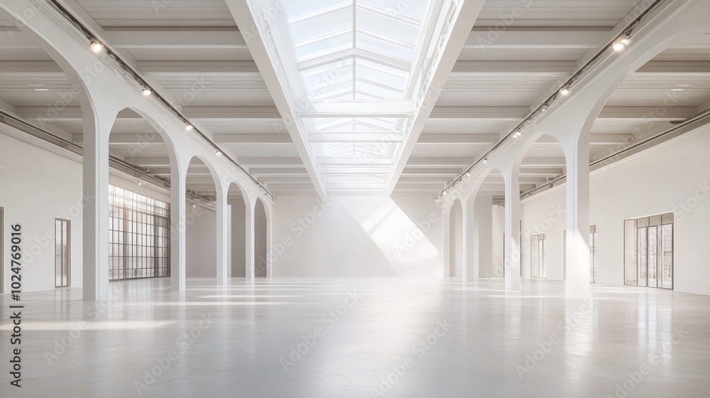 Fototapeta premium Empty White Hallway.
