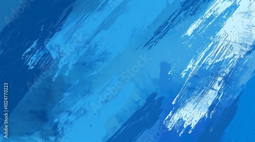 Abstract vector background featuring various shades of blue with artistic brush strokes creating a textured look perfect for modern graphic design projects and digital artwork