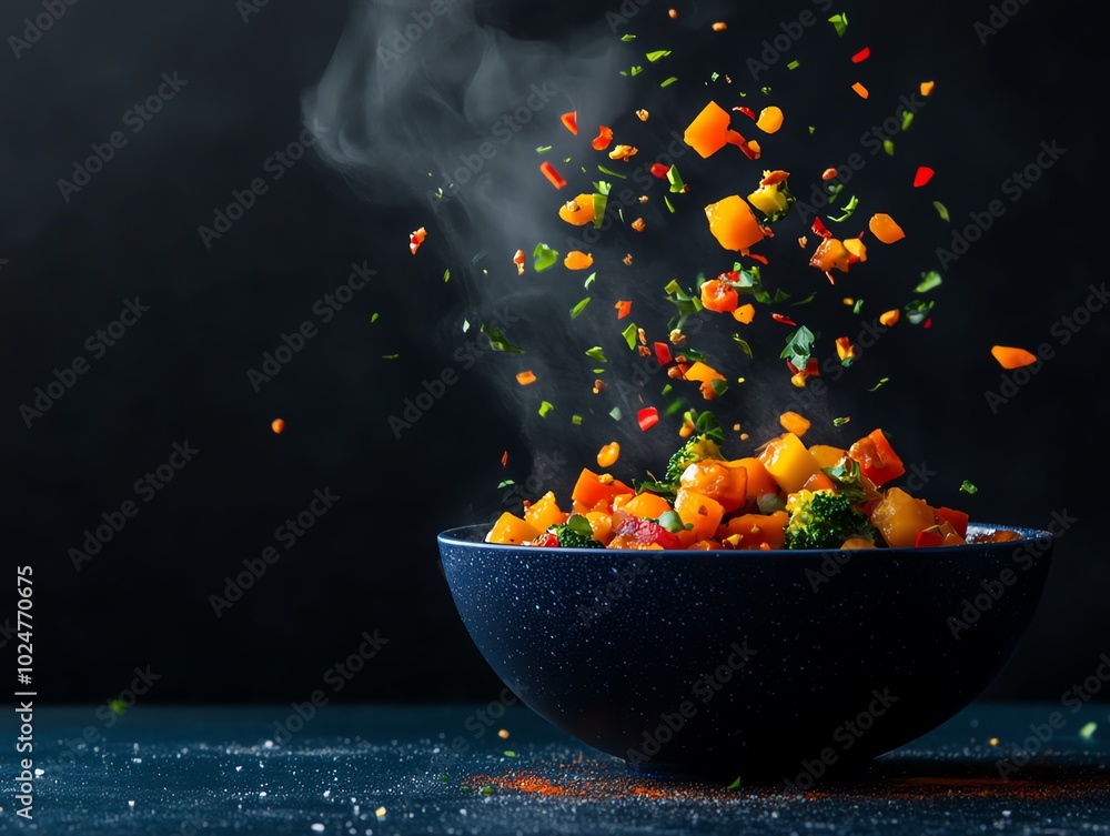 Colorful mixed vegetable curry with a medley of seasonal vegetables in a rich tomato gravy Colorful mixed vegetable curry with a medley of seasonal vegetables in a rich tomato gravy