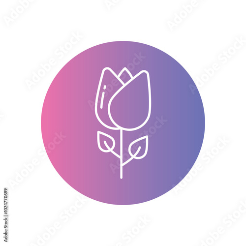 Flower Bud vector icons stock illustration