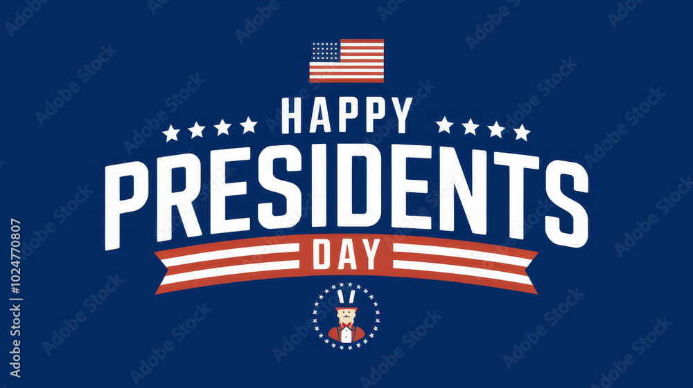 Banner Happy Presidents day in United States.Patriotic background for Presidents Day in America
Banner Happy Presidents day in United States.Patriotic background for Presidents Day in America