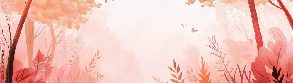 Enchanting Autumn Forest Landscape with Vibrant Foliage Enchanting Autumn Forest Landscape with Vibrant Foliage