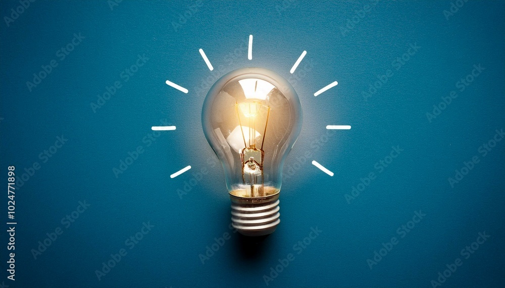 one out unique idea light bulb concept flat lay one out unique idea light bulb concept flat lay