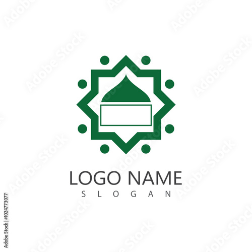 Mosque Islamic logo icon ramadhan kareem vector template