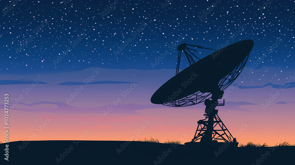 Vector illustration of a satellite dish Vector illustration of a satellite dish
