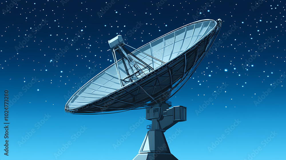 Vector illustration of a satellite dish Vector illustration of a satellite dish