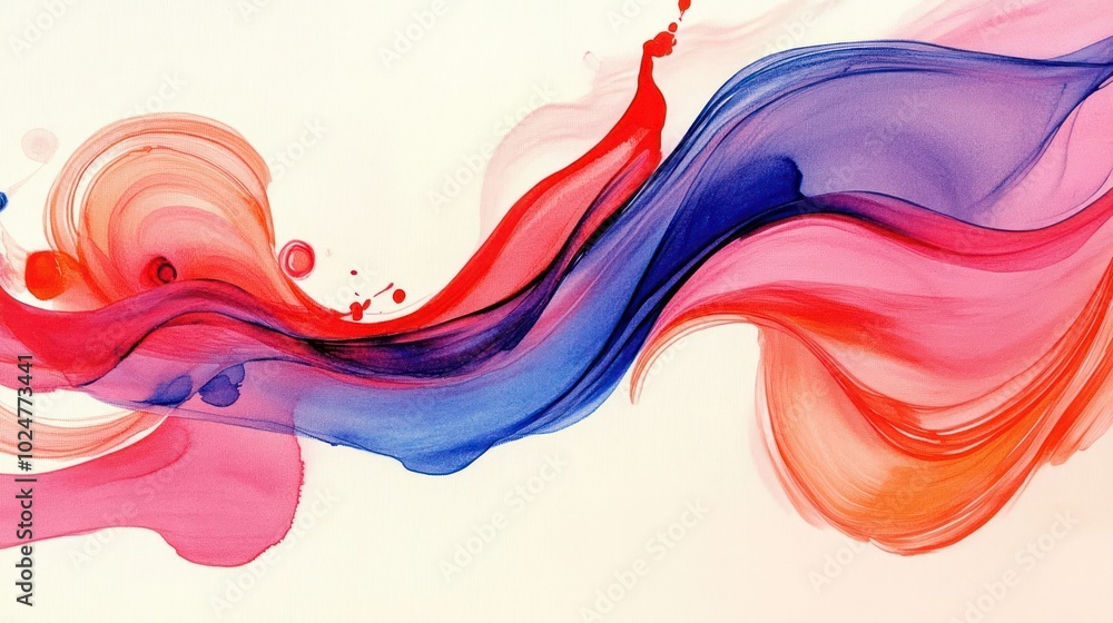 Abstract swirl of colorful fluid shapes blending in vibrant hues. Abstract swirl of colorful fluid shapes blending in vibrant hues.