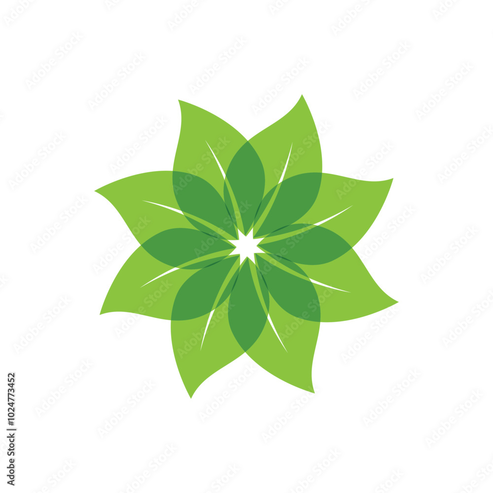 Green leaf logo vector element symbol template Green leaf logo vector element symbol template