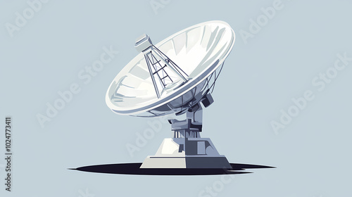 Vector illustration of a satellite dish