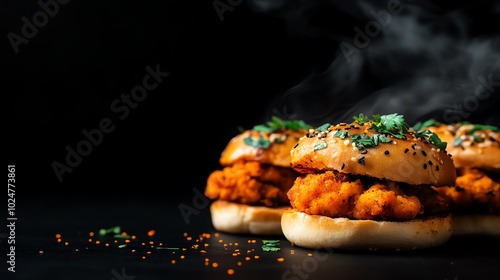 Crispy aloo tikki sliders with spiced potato patties sandwiched in mini buns