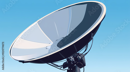 Vector illustration of a satellite dish