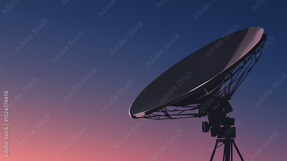 Vector illustration of a satellite dish Vector illustration of a satellite dish