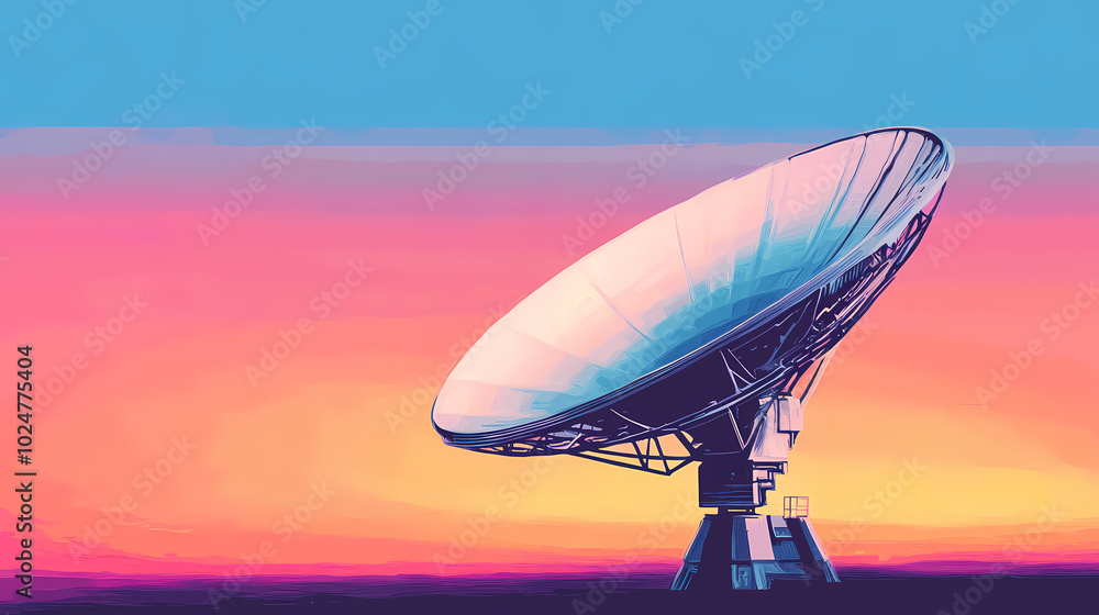 Vector illustration of a satellite dish Vector illustration of a satellite dish