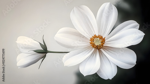 paper white flower outline