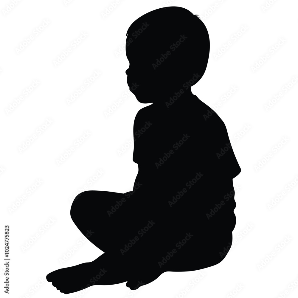 toddler-boy-sitting-on-floor--silhouette toddler-boy-sitting-on-floor--silhouette