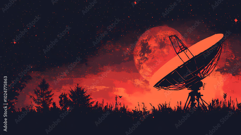 Vector illustration of a satellite dish Vector illustration of a satellite dish