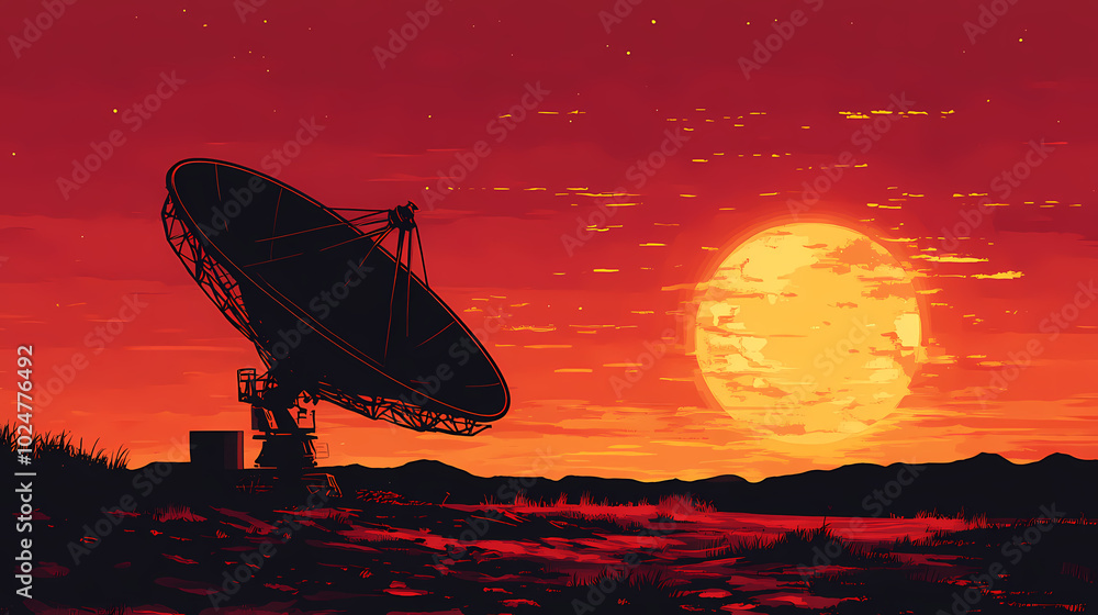 Vector illustration of a satellite dish Vector illustration of a satellite dish