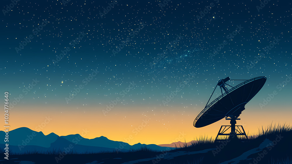 Vector illustration of a satellite dish Vector illustration of a satellite dish