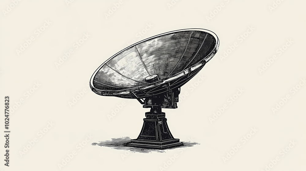 Vector illustration of a satellite dish Vector illustration of a satellite dish