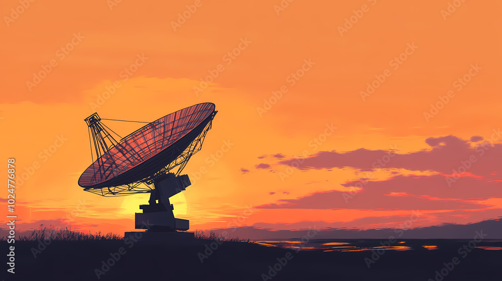 Vector illustration of a satellite dish Vector illustration of a satellite dish