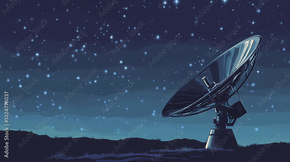 Vector illustration of a satellite dish Vector illustration of a satellite dish