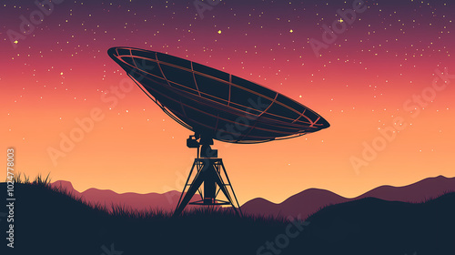 Vector illustration of a satellite dish