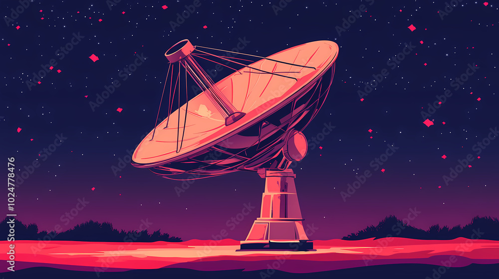 Vector illustration of a satellite dish Vector illustration of a satellite dish