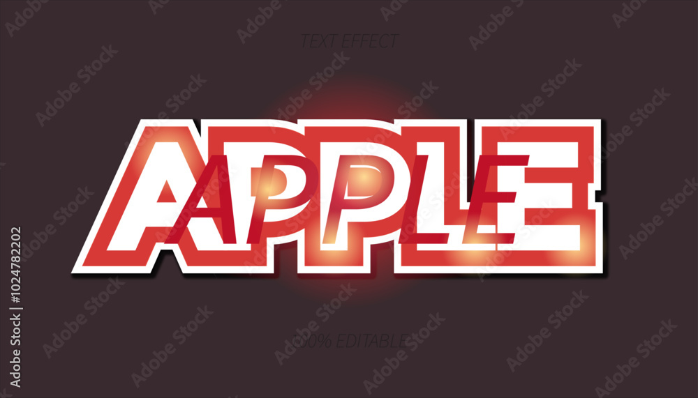 vector apple text effect vector apple text effect