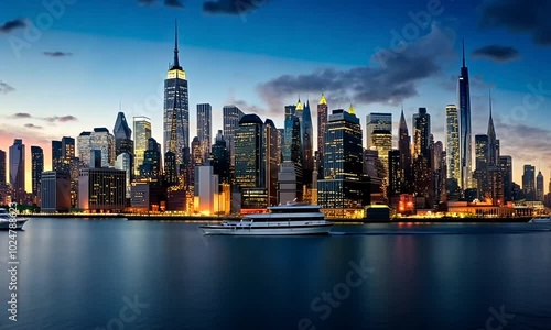 landmark of america on background